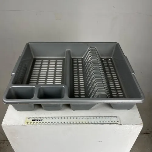 Grey Plastic Dish Drying Rack