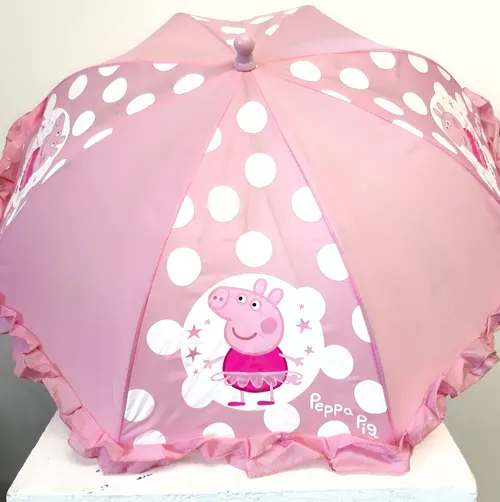 Children's pink frilly (Peppa Pig) umbrella