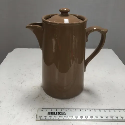 Light Brown Stoneware Coffee Pot