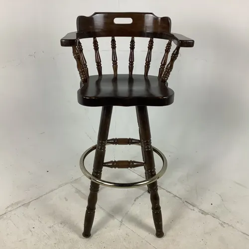 Dark Wood Bar Stool (2 available)