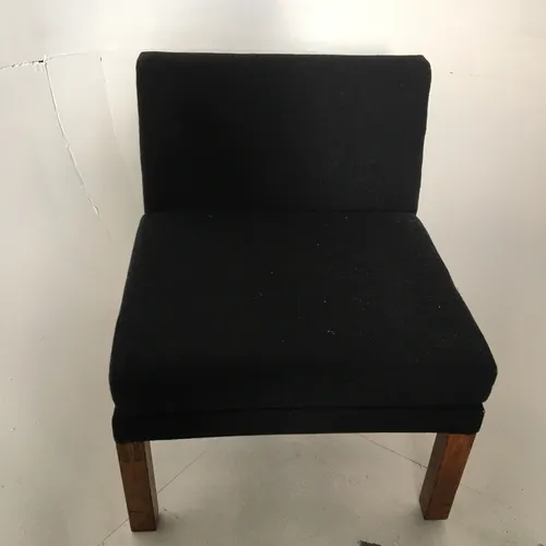 Black fabric low modular waiting room seating chair