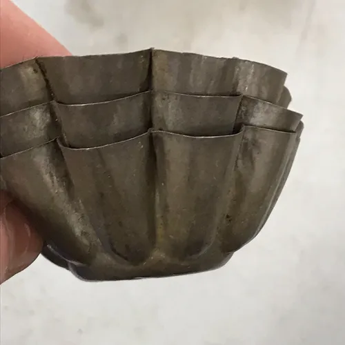 Small metal egg/cake moulds