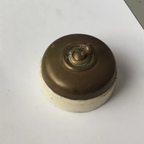 Period Brass 2 Way Light Switch