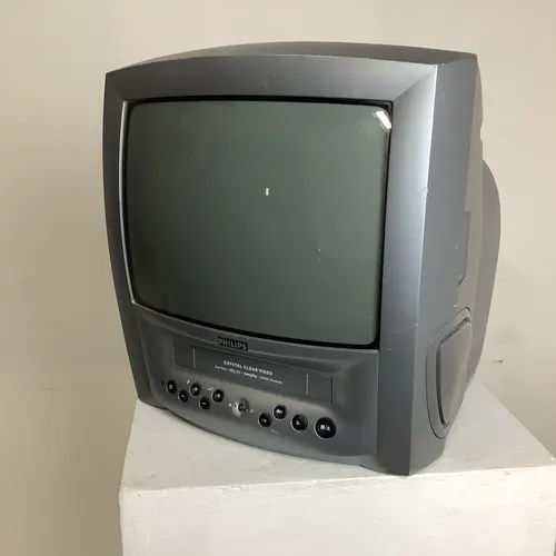 Philips 14 inch Silver TV with VHS Player and Recorder