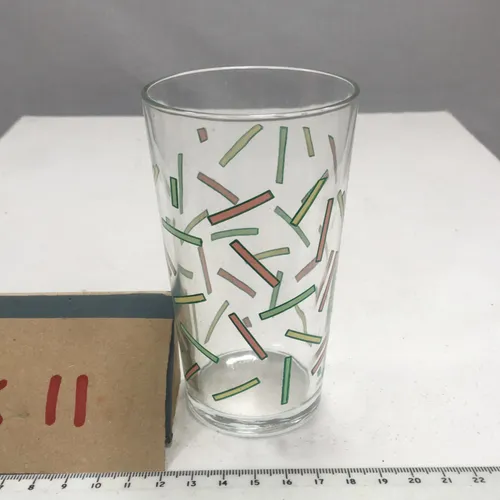 Highball Glass Tumbler with 1980s Party Motif