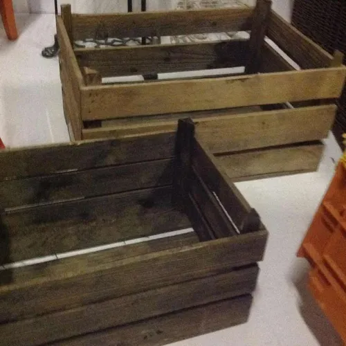 Rustic wooden box crates / beer crates