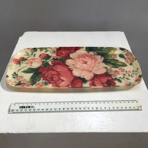 Rectangular Floral Serving Tray