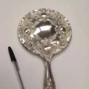 Ornate Silver Hand Mirror 