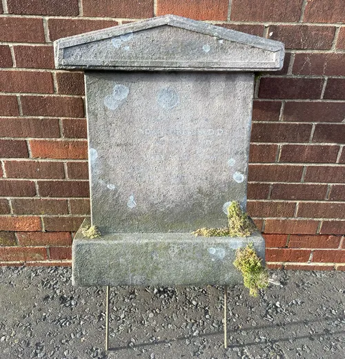 Fake gravestone faded Alexander Roberts H81cm W60.5cm D23cm