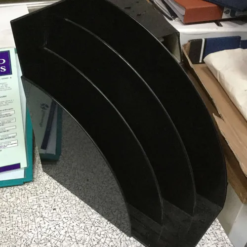 Black plastic file/document organiser
