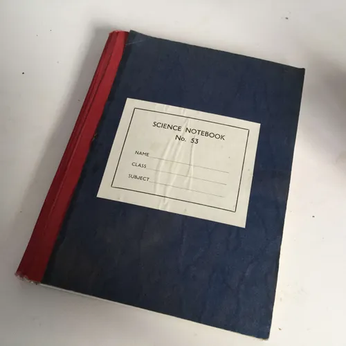 Period Blue with Red Spine Science Notebook Jotter