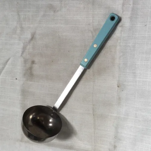 Blue Handle Soup Ladle 