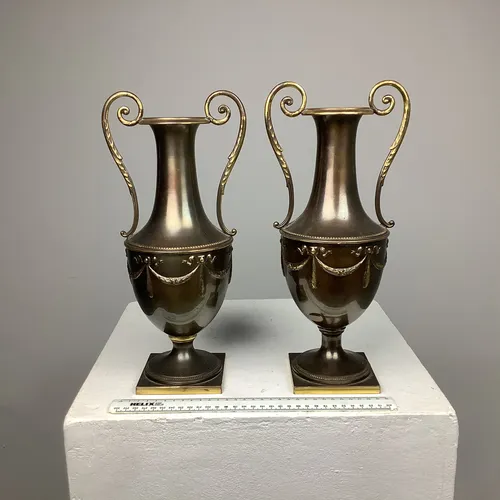 Brass vases with handles (2 Available)