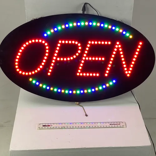 Led oval open sign 