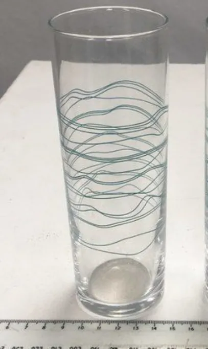 Blue/Green Wave Highball Glass