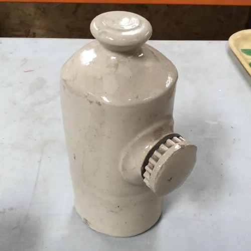 Cream stoneware hot water bottle 'bed pig'