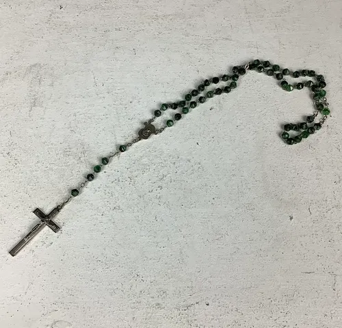 Green and Silver Rosary