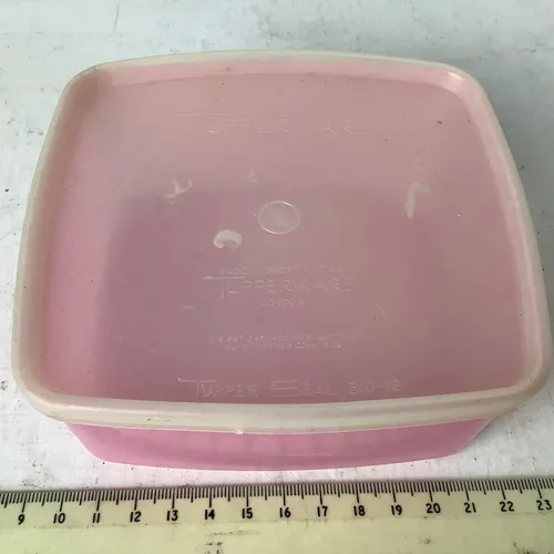 Period Pink Tupperware Tub with Clear Lid