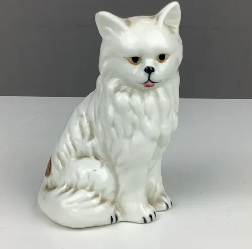White Ceramic Cat Ornament