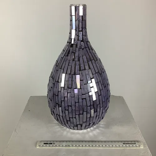 Purple Mosaic Glass Vase