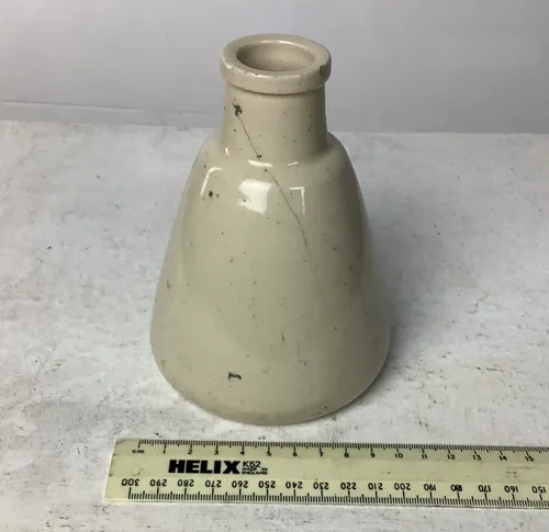 Cream Stoneware Tapered Bottle