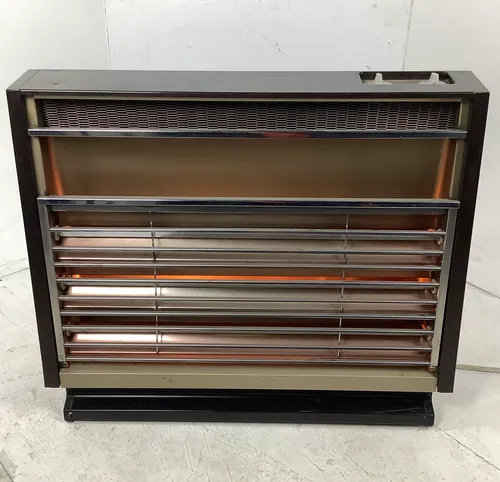 Brown Cream and Silver Belling Electric Heater with Orange Light