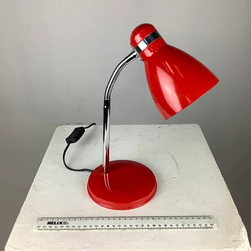 Red desk anglepoise lamp