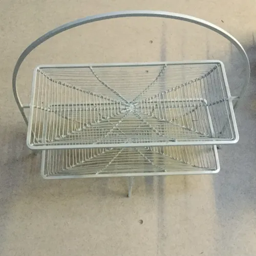 Metal two tiered cake stand