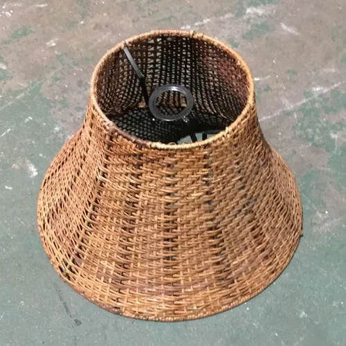 Wicker lampshade