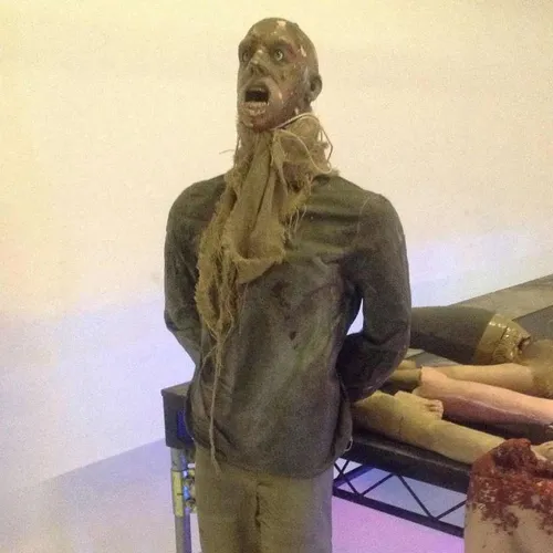 Zombie style dressed mannequin figure