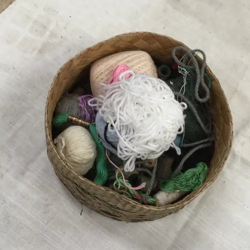 Small basket of wool