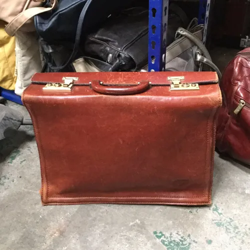 Period Brown Leather Briefcase