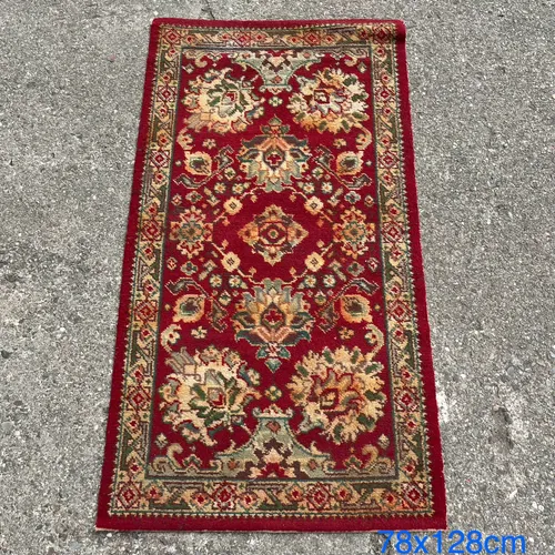 Turkish/Kazakh-Style Area Rug in Red with Brown/Green/Cream Details