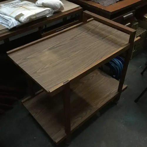 Wood Two Shelf Trolley