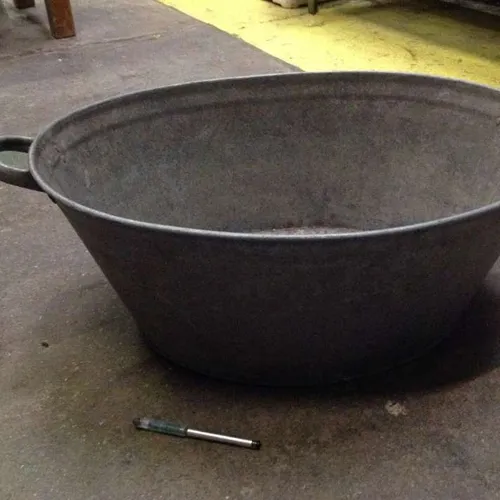 Period Galvanised Wash Tub with Handles