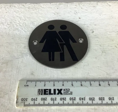 Male Female Metal Circle Sign