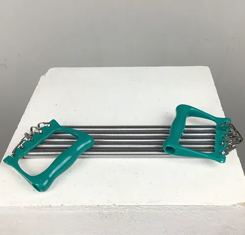 Turquoise and Silver Fitness Chest Expander