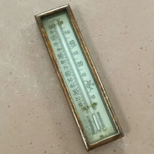 Thermometer in wood case