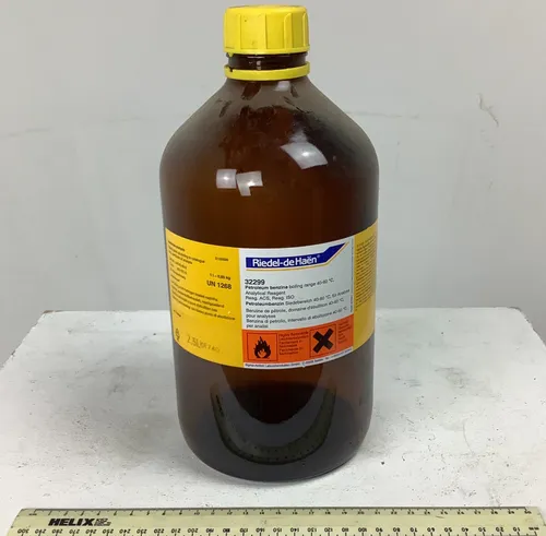 Large Glass Petroleum Benzine Bottle (2 Available)