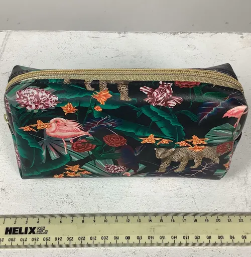 Black and Green Safari Pencil Case / Make Up Bag