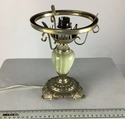 Brass and Marble Lamp