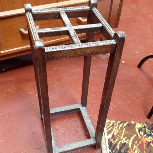 4-slot wood cane umbrella stand