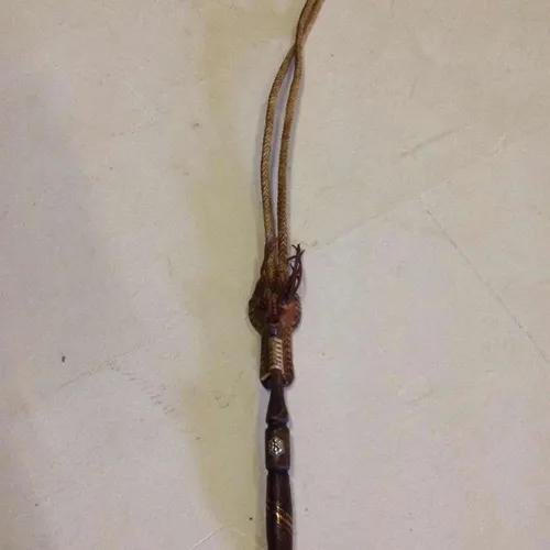 Wood Handle Split Leather Bull Whip
