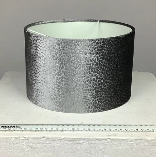 Silver Velvet Crocodile Print Patterned Lamp Shade