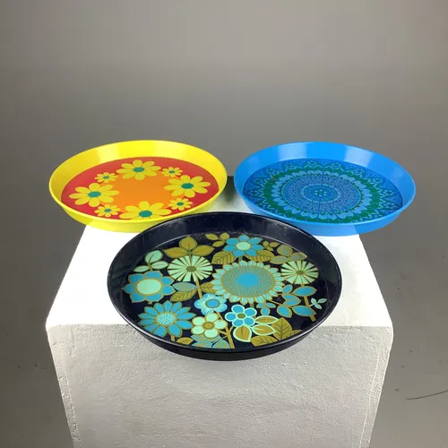 Round Metal Printed Tray