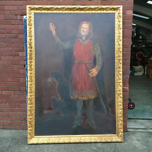 Le Roi David et Son Chien Royal Large Gold Frame Picture Painting 234cm x 162cm
