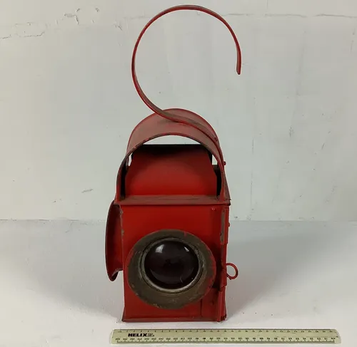 Period Red Railway Lantern / Lamp