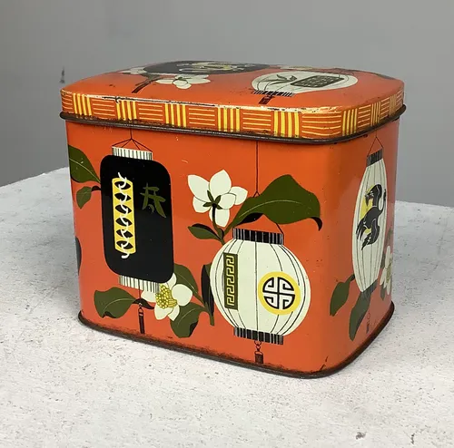 Orange Oriental Tea Tin
