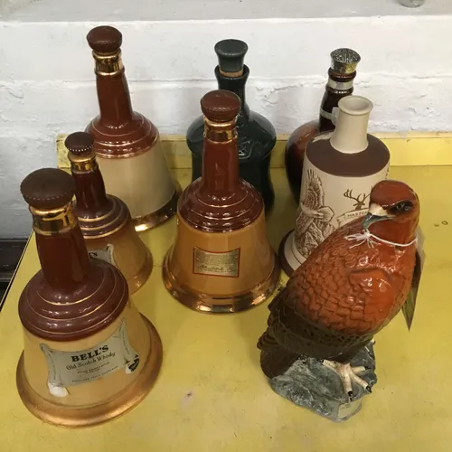 Ceramic Decorative Whisky Bells / Bottles