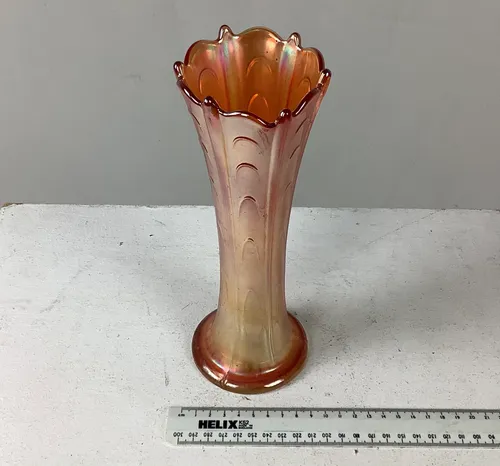 Orange Flared Top Vase